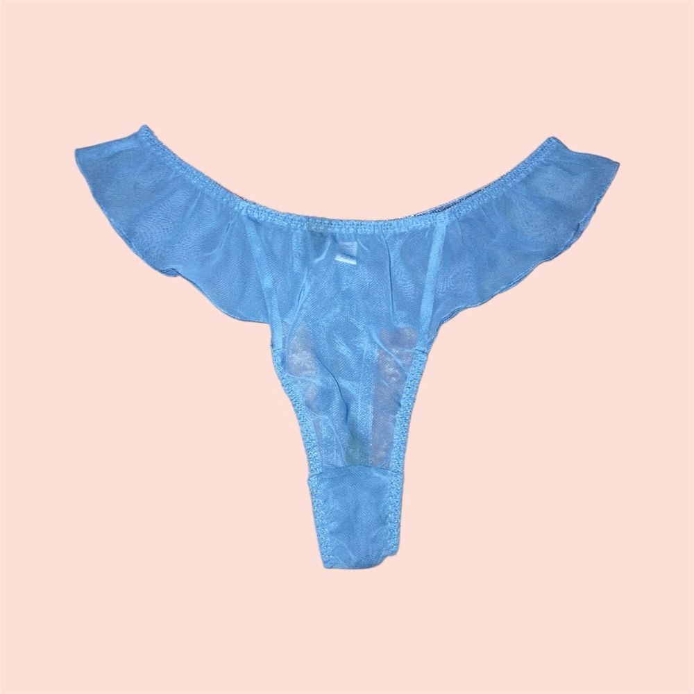 Sheer Blue Thong